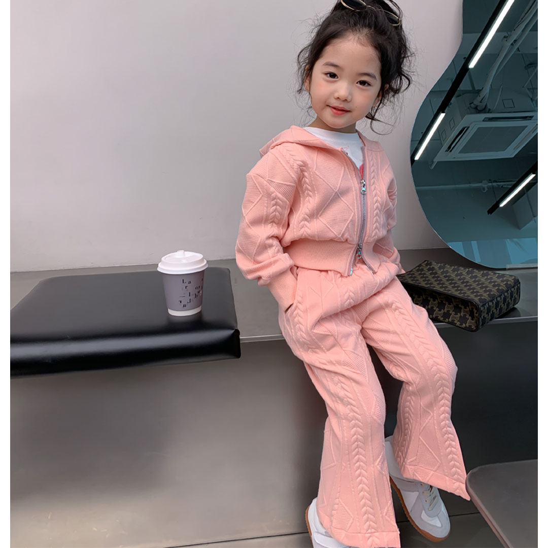 Baby Girl Korean Design 2 Pc set Pink -3