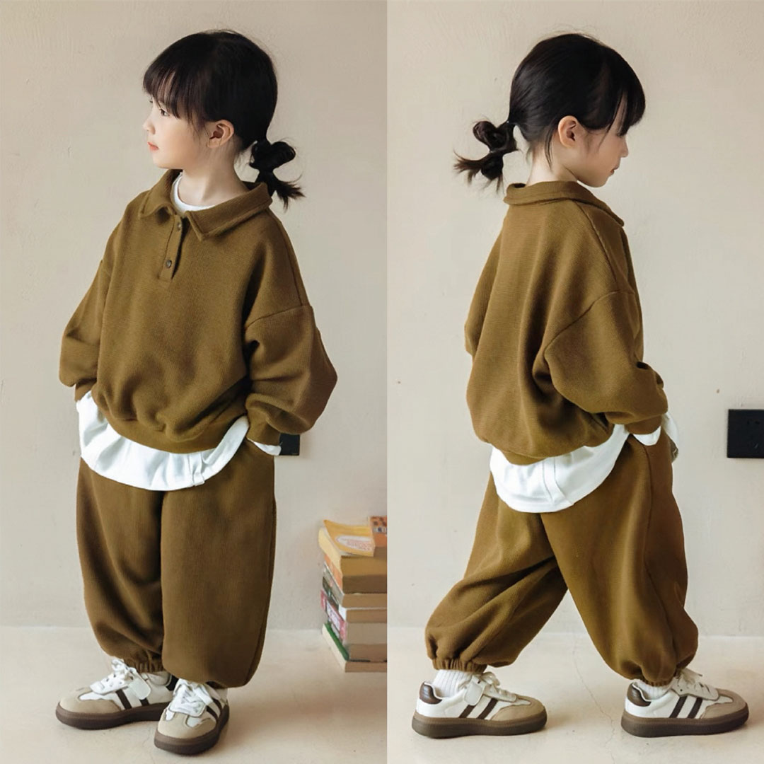 Baby Girl Coord Set Brown