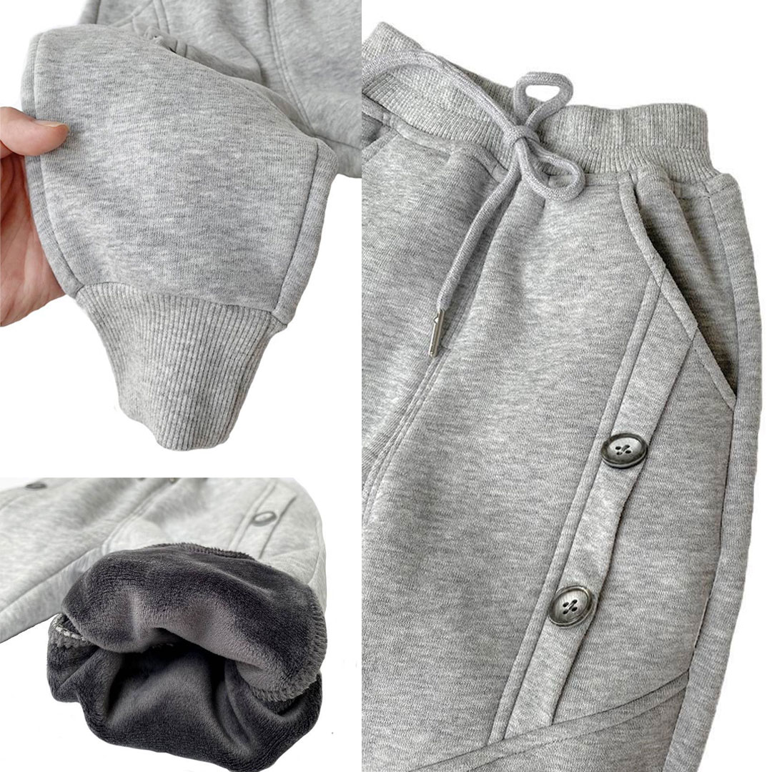 Velvet Fleece Joggers Close up