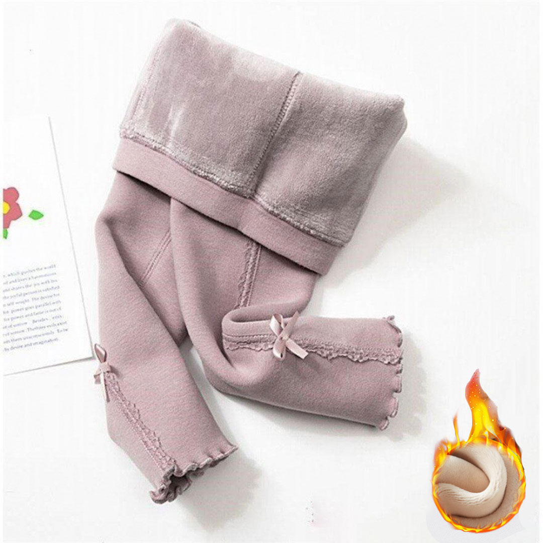 Applique Fleece Leggings Pink