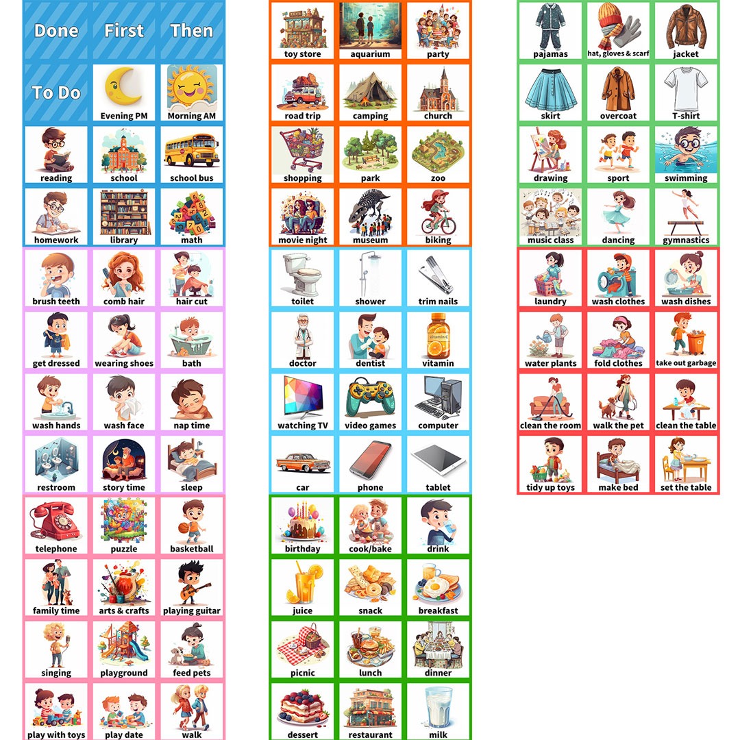 Visual Schedule Board Cards