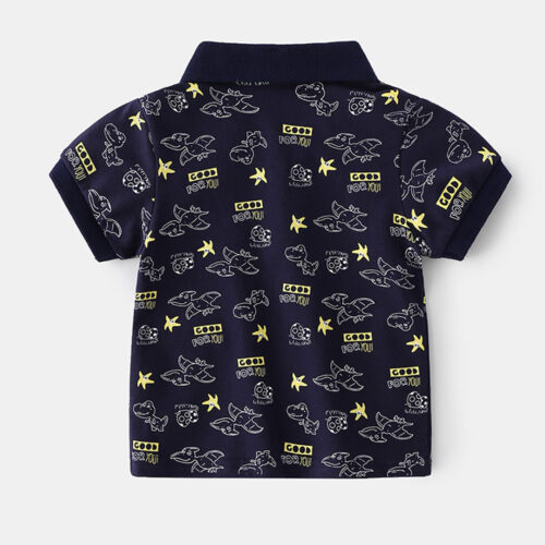 Starfish polo t-shirt for baby boy back