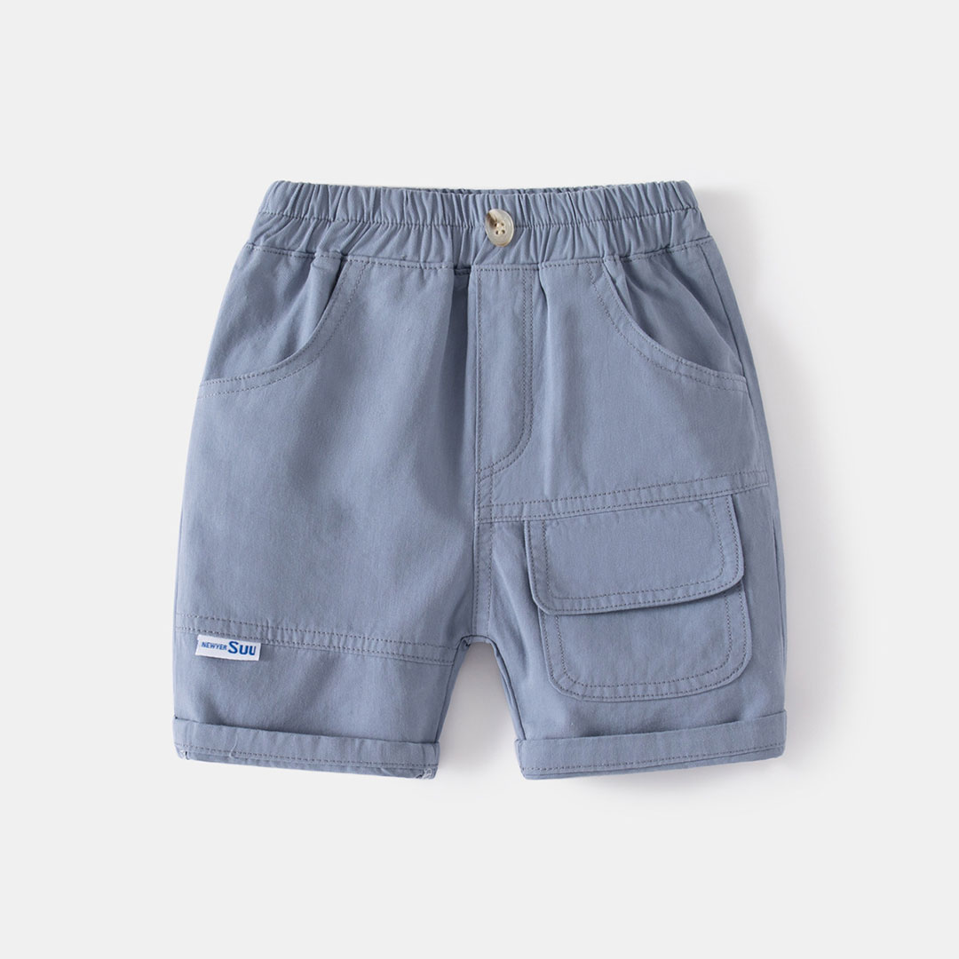 Casual summer shorts for baby boys light blue
