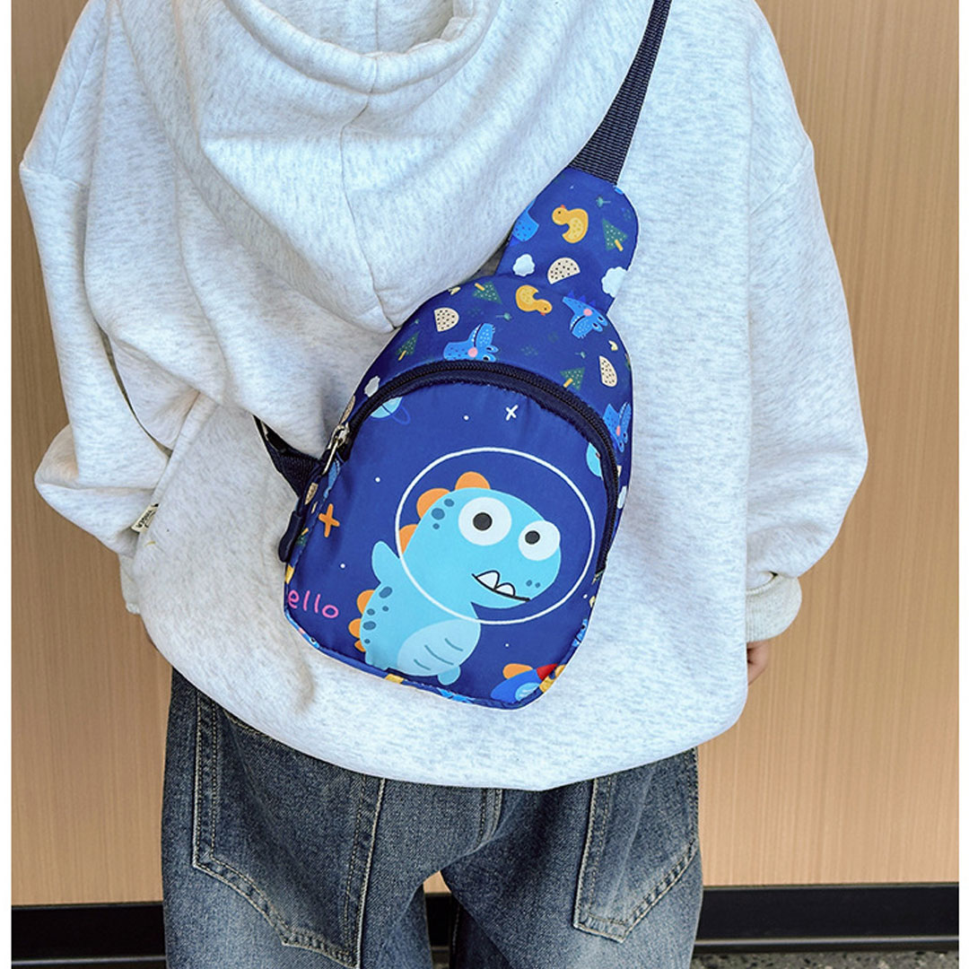 Blue Dino Sling bag for baby boy & girl Back